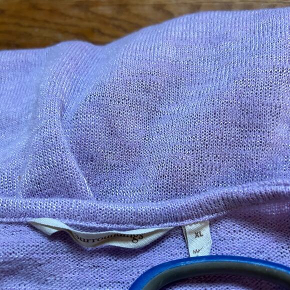 Soft Surroundings Soft Essential Ribbed Purple Valentina Zip Sweater Size XL - Picture 3 of 6